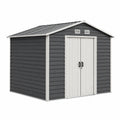 Abri de jardin en métal gris anthracite 213x127x185 cm