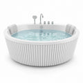 Baignoire îlot ronde en acrylique avec repose-tête