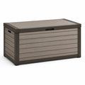 Coffre de rangement extérieur en résine gris brun