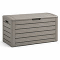 Coffre de rangement en polypropylène gris 120x45x60 cm