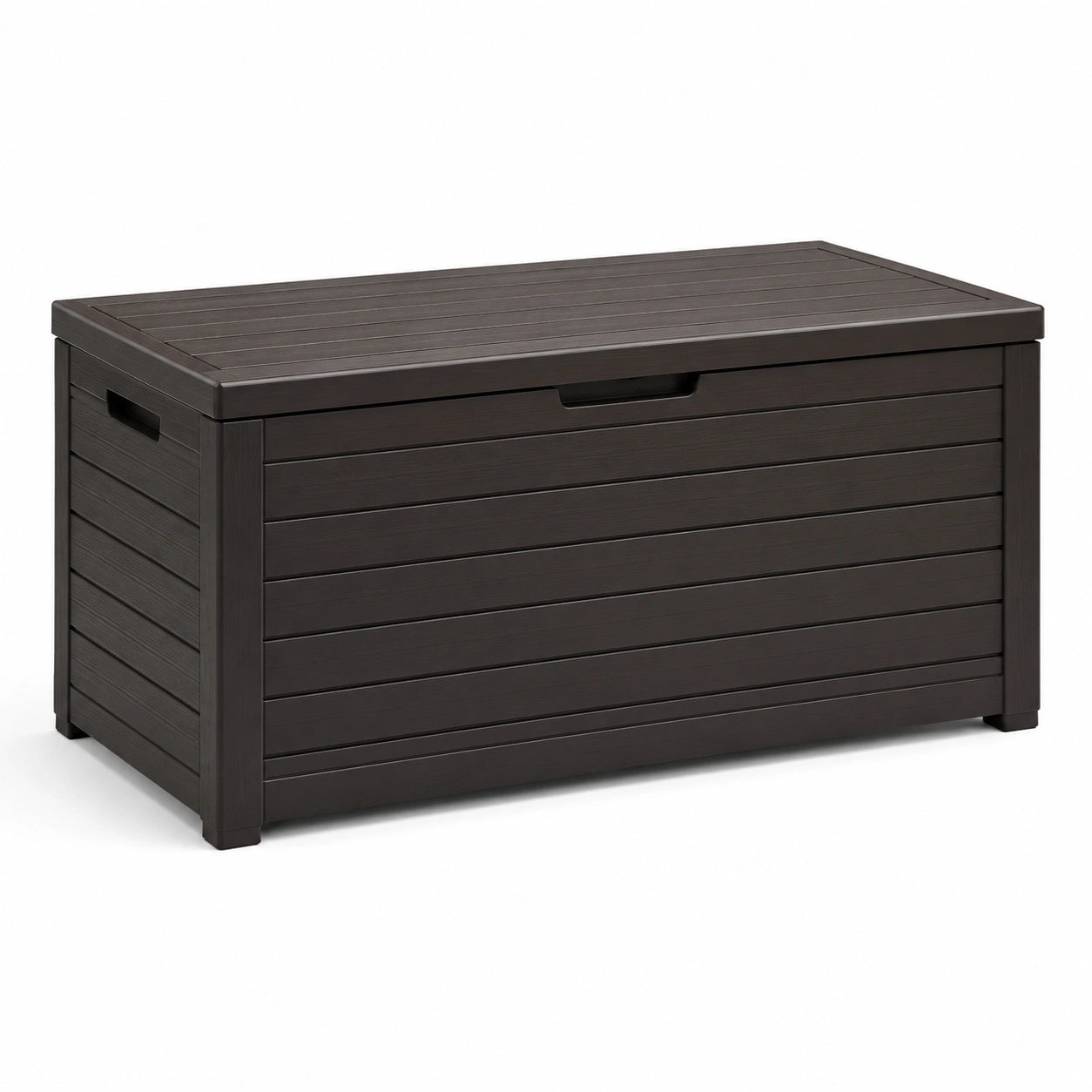 Coffre de rangement en plastique 120x50x60 cm marron
