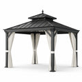 Pavillon en aluminium et acier avec rideaux en polyester 3x4m