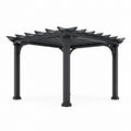 Pergola autoportante en aluminium noir 300x300 cm