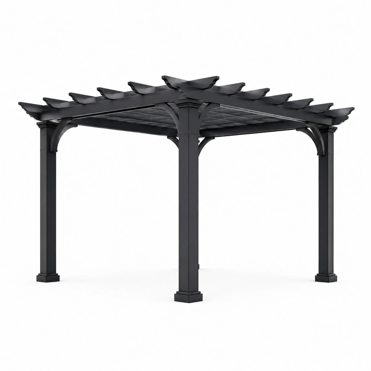 Pergola autoportante en aluminium noir 300x300 cm