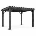 Pergola en aluminium avec motifs perforés 3x3 m en couleur anthracite