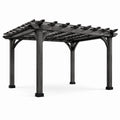Pergola en bois anthracite 3x3m