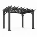 Pergola en aluminium noir 3x3 m