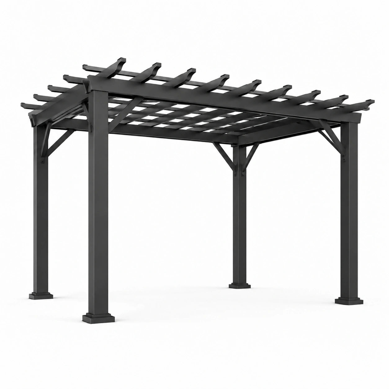 Pergola en aluminium noir 3x3 m