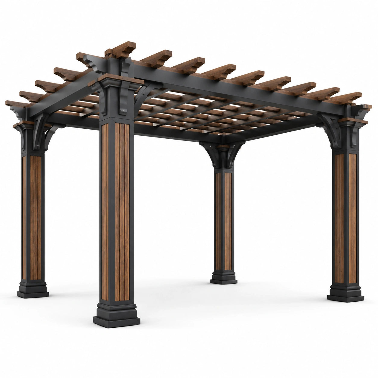 Pergola en acier et bois 300x400cm