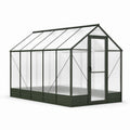 Serre de jardin en polycarbonate avec cadre en aluminium vert