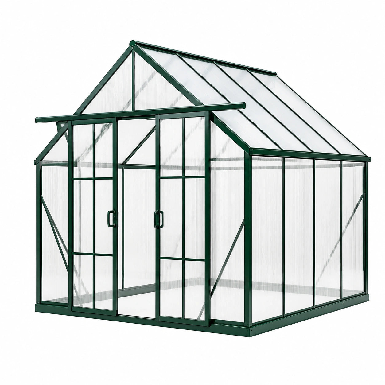 Serre de jardin aluminium polycarbonate verte